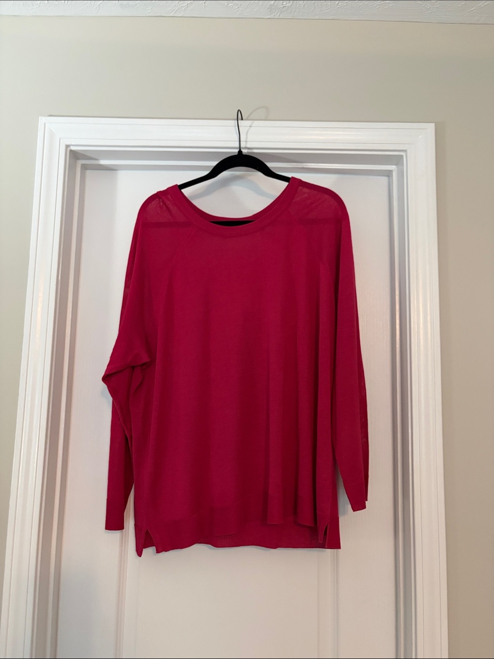 torrid Hot Pink Long Sleeve Lightweight Sweater
